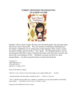 TURKEY MONSTER THANKSGIVING TEACHER`S GUIDE
