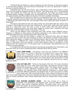 WEBSITE CHANGES OCTOBER 2008 - McCoy Pottery Collectors