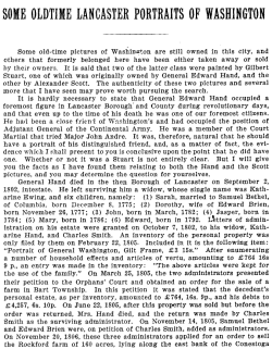 Some oldtime Lancaster portraits of Washington