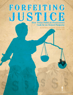 Forfeiting Justice - Institute for Justice