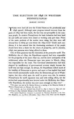 THE ELECTION OF 1896 IN WESTERN