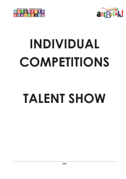 individual competitions talent show