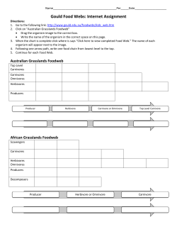 Gould Food Webs: Internet Assignment