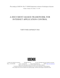 A Document-based Framework for Internet Application