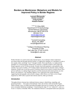 Borders as Membranes - System Dynamics Society