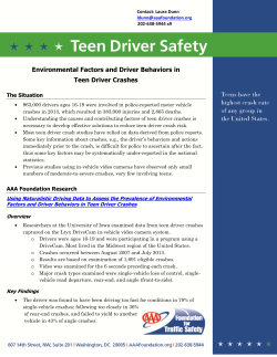 Environmental Factors and Driver Behaviors in Teen Driver Crashes