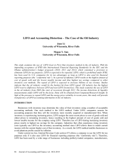 LIFO and Accounting Distortion - North American Business Press