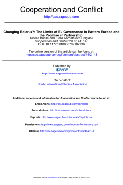 Cooperation and Conflict