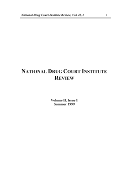 NATIONAL DRUG COURT INSTITUTE REVIEW