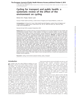 Cycling for transport and public health: a systematic review of the