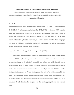 S1 Colloidal Synthesis of an Exotic Phase of Silicon: the BC8