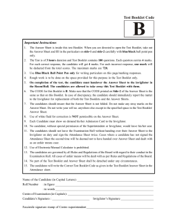 Test Booklet Code
