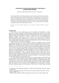 1 PROPERTIES OF FREAK WAVES INDUCED BY TWO KINDS OF