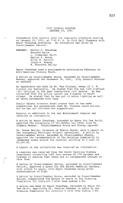 CITY COUNCIL MINUTES JANUARY 15, 1991 Orangeburg City