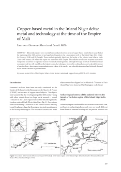Copper-based metal in the Inland Niger delta: metal and technology