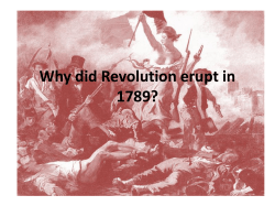 Why did Revolution erupt in 1789?