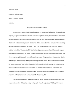 Andy Warhol: Beyond the Surface