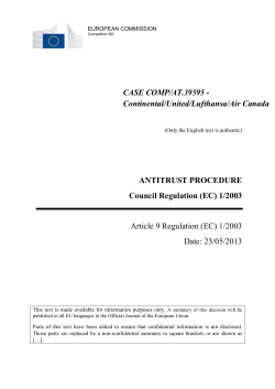 Continental/United/Lufthansa/Air Canada
