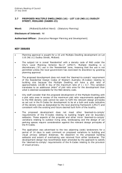 Proposed Multiple Dwellings (16) - Lot 110 (No.11) Dudley Street
