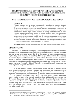 computer modeling as tool for volcanic hazards assessment
