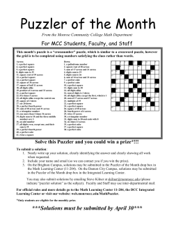 Puzzler of the Month - Monroe Community College