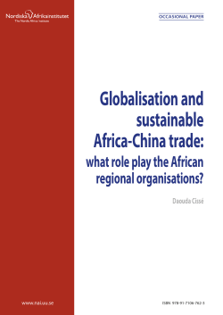 Globalisation and sustainable Africa-China trade : what role play the