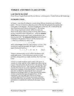 torque and first-class levers
