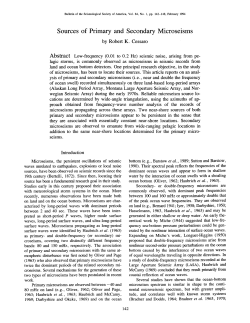 Sources of Primary and Secondary Microseisms
