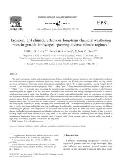 Erosional and climatic effects on long