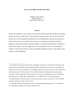 Issue Accountability and the Mass Public Brandice Canes