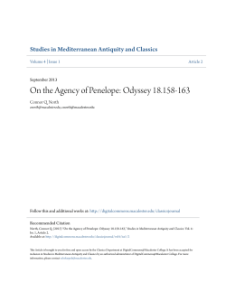 On the Agency of Penelope: Odyssey 18.158-163