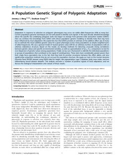 A Population Genetic Signal of Polygenic Adaptation