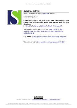 Combined effects of shift work and life