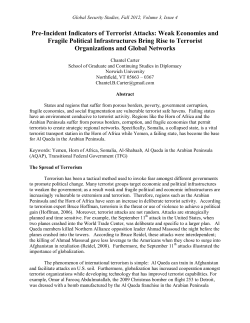 Pre-Incident Indicators of Terrorist Attacks: Weak Economies and
