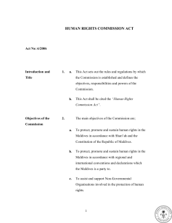 HUMAN RIGHTS COMMISSION ACT