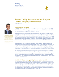 Tenant Utility Arrears: Another Surprise Cost of Property Ownership?