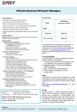 Effective Business Writing for Managers