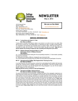 newsletter - DuPage UU Church