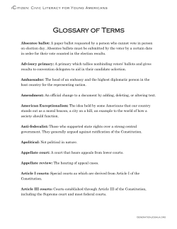 Glossary of Terms - Generation Joshua