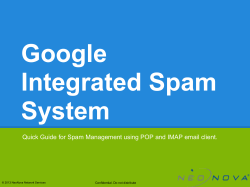 Quick Guide for Spam Management using POP and IMAP