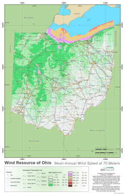 70 meter Wind Speed Map