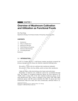 Overview of Mushroom Cultivation and Utilization as Functional Foods