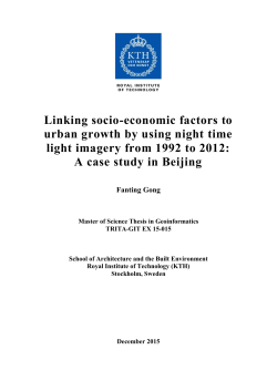 Linking socio-economic factors to urban growth by using night time