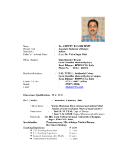 Available - Guru Ghasidas Vishwavidyalaya