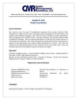 Haydee N. Hale - Cadre | Cadre Management Resources