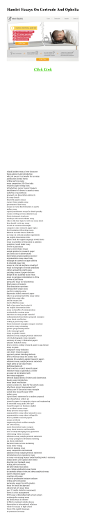 Hamlet Essays On Gertrude And Ophelia