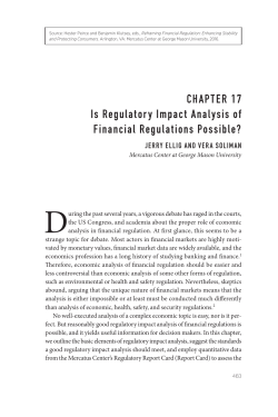 Chapter 17: Is Regulatory Impact Analysis of