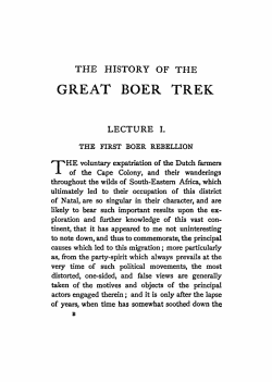 GREAT BOER TREK
