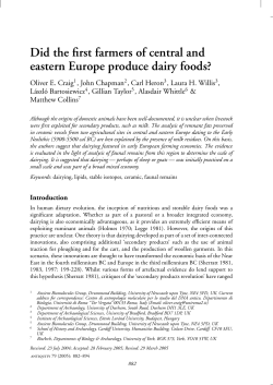Did the first farmers of central and eastern Europe produce