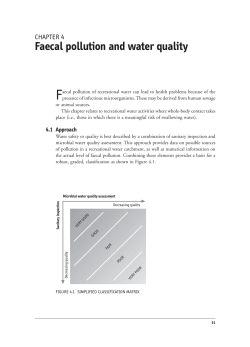 Faecal pollution and water quality